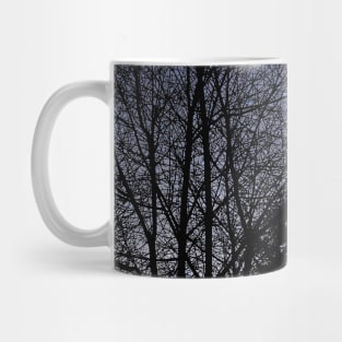 Pine trees under full moon Mug